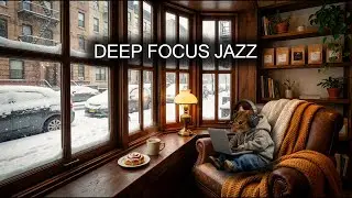 Focus Jazz for Work ☕ No Drums Piano & Guitar | Cozy NYC Coffee Shop