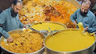 Best Reshewala Haleem Biryani | Late Night Street Food Beef Daleem Biryani at Pan Mandi Karachi