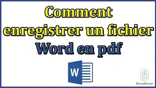 Comment enregistrer un fichier word en pdf