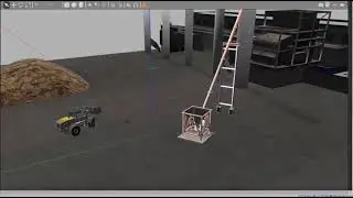 Wheel loader operating autonomously in the yard of a pulp-and-paper mill.