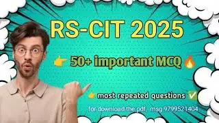 RS-CIT 2025 | 50+ Important MCQ 🔥 Most Repeated Questions ✅ | RSCIT Exam Preparation