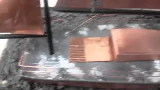 Stormy seas , handmade copper sail boat