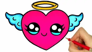 COMMENT DESSINER UN COEUR  - DESSINS KAWAII - DESSINER UN COEUR FACILEMENT