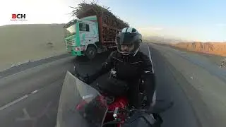 VACACIONES  EN MOTO I.  POLICIA ME AYUDA EN LA PANAMERICANA