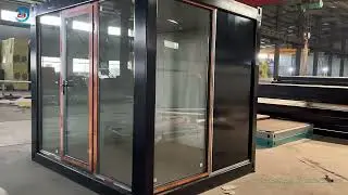 10ft Prefab Modular Black Flat Pack Container Office Custom Made Stong Structure Mobile