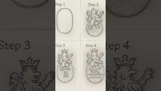 How to draw rcb logo step by step #rcb #viratkohli #cricket #drawing #sketch #viralshort #ipl