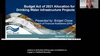 Budget Act of 2021 Allocation for Drinking Water Infrastructure Projects