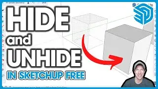 How to HIDE AND UNHIDE Geometry in SketchUp Free!
