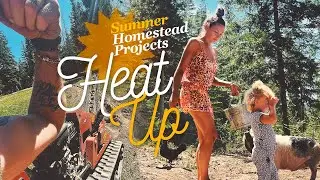 Our Idaho Homestead Summer Projects: Trenching, Composting Toilet, Vinegar, a Pregnant Pig & more!