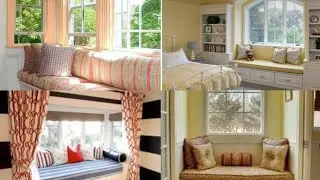 Window seat 🪑 design ideas for beautiful home 🏠🏡#homedecor #catchlifewithanju