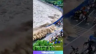 Nature's FREE Water Park Ride! 🌊 These People Got Absolutely SOAKED! This is So WILD! LOL! #wave
