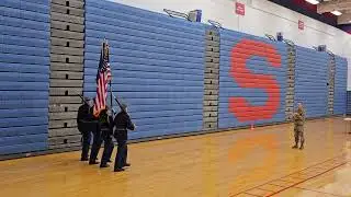Warsaw JROTC Color Gaurd A at Sprinfield high schooĺ Ohio.