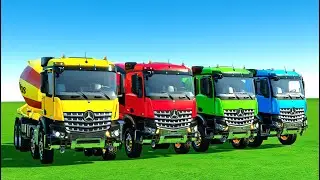VEÍCULOS COLORIDOS - TODOS OS CAMINHÕES BETONEIRA ESTACIONADOS EM UMA ÚNICA GARAGEM | FS22