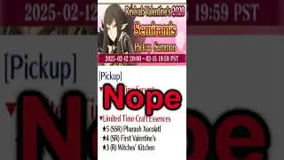 Yes or No? Valentines 2025 Servants #fgo