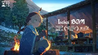 🎧 take a break on the mountain 🏔️ | Isekai Anime Relaxing Music [異世界 BGM]  | Campfire Ambience 🔥🏕️