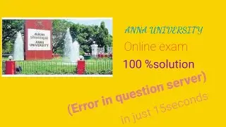 how to solve anna university error in question problem