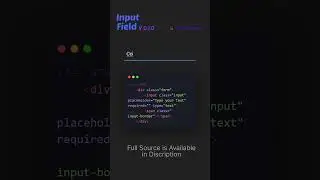 Simple Text Input Using CSS #shorts #html #css