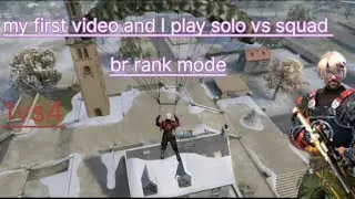 My first video and I played solo vs squad in br rank mode free fire op game play| hs beastt gamer|