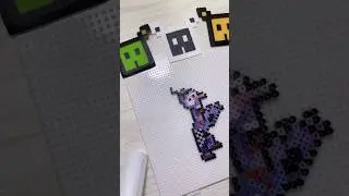 Fear - Inside Out | DIY PixieBeads Pixel Art | 2.6mm mini beads Perler #pixelart #diycrafts #shorts