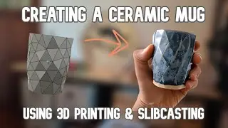 Creating a ceramic mug using 3D printing and slibcasting