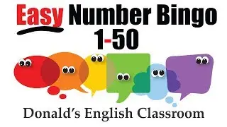 Easy Number Bingo 1-50 - Donald's English Classroom
