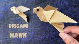 Origami Hawk Step by Step Tutorial | Black Paper Bird | Origami Bird #origamihawk #paperbird