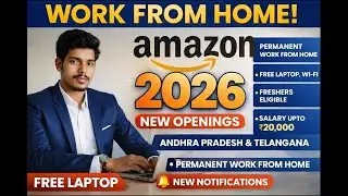Work From Home jobs 2026 Latest Updates | Amazon GO AI work from home for freshers 2026 latest updat