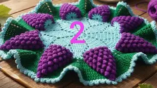 Crochet Bunch Of Grapes Thalposh/Tablemat    2/3