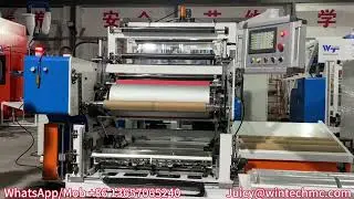 PCR stretch film,PE cling film Extrusion Machine,4 tons stretch film machine,1 meter 3 extruder line