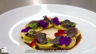 Raviolo di Vitello di Massimiliano Sena, chef de Il Lago Ginevra