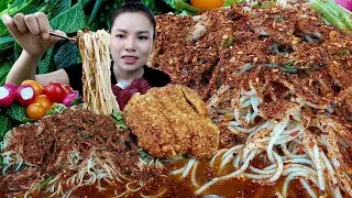 ซั่วข้าวปุ้น เผ็ดนรกเเตก🔥นัวน้ำปลาร้ากินกับหมูกรอบเเซ่บคักจ้า|ส้มซ่าพาเเซ่บ 12 ตุลาคม ค.ศ. 2023