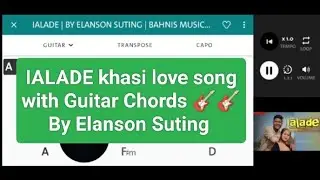 IALADE  || Elanson Suting || khasi love song with Guitar Chord tutorial 🎸 🎸