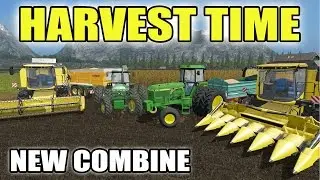 FARMING SIMULATOR 2017 | CORN + WHEAT HARVEST | NEW COMBINE | EPISODE #5