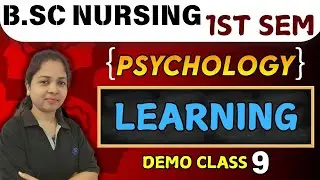 learning psychology bsc nursing | psychology bsc nursing | psychology bsc nursing 1st sem