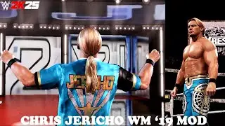Chris Jericho Wrestlemania '19 Mod , Entrance , Finisher & Victory w/ Graphics & Theme || WWE 2K25