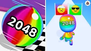 Man Runner 2048 vs Ball Run 2048🥰🥰🥰Android iOS Gaming Walkthrough | Max Gameplay DM5646