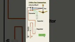 3 Wire Ceiling Fan Ka Connection Kaise Karte Hai ?@ElectricalTips21 #electrical #yt #shorts