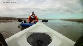 Paddling to The Strood, Mersea Island Essex, at low tide