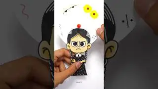 Wednesday Season 2 Addams Paper Craft ! Guess The Real One #trending #horror #crafts