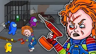 AMONG US Crewmates vs CHUCKY Doll - Game Animations
