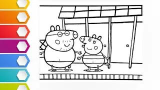 😍daddy🐖pig drawing l easy peppa pig🐷dad drawing for kids l easy drawing l drawing pig l kids drawing