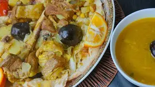 تشريب لحم غنم أصفر على الطريقة العراقية|ثخين وطعم مركز وملئ بالنكهة