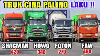 Makin Banyakk !! Truk CINA FAW , FOTON, SHACMAN, Trailer HINO, QUESTER Muatan Berat di Jalingkut