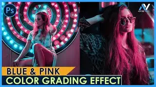 Blue and Pink Color Grading Effect in Photoshop 2024 | Photoshop Tutorial 2024