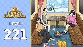 Crazy Brain Puzzle Level 221 Snow Country Train | Complete Walkthrough & Solutions! 🎯