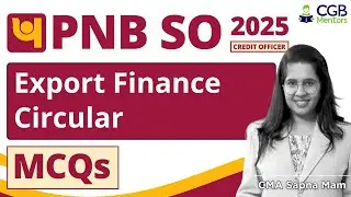 PNB SO Credit Officer 2025: Export Finance Circular MCQs