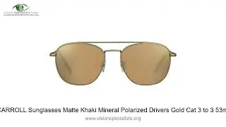 Serengeti CARROLL Sunglasses Matte Khaki Mineral Polarized Drivers Gold Cat 3 to 3 53mm   0 0 3 1