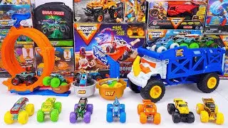 Monster Jam Collection Unboxing Review | Monster Jam Hot Wheels Monster Trucks Rhino Rig