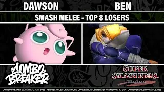 COMBO BREAKER 2025 TOP 8 LOSERS - Dawson (Jigglypuff) vs Ben (Sheik) - Smash Melee