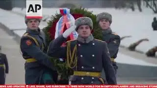 Putin visit Piskaryovskoye Memorial Cemetery in St.Petersburg,Wreath Ceremony | Russian Anthem, 2026
